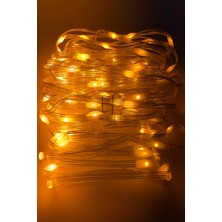 Hazar Led 10 Metre Sarı (Amber) Peri LED Işık IP64 Dış Mekan Jack Eklemeli Dekoratif LED Işık Yılbaşı Süsü