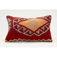 Kilim Wholesale El Yapımı Kilimden Yapılmış Vintage Kırlent Kılıfı, Yün, 30X50 cm