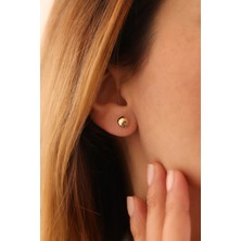 Yavuz Kuyumculuk 14 Ayar Altın Disko Topu Kalemli Top Küpe