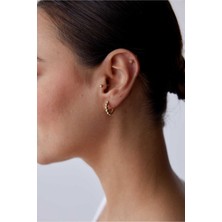 Yavuz Kuyumculuk 14 Ayar Altın Halka Top Küpe