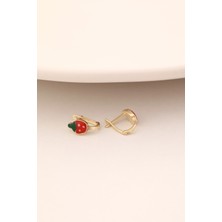 Yavuz Kuyumculuk 14 Ayar Altın Çilek J Çocuk Küpesi