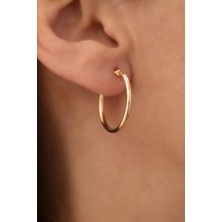 Yavuz Kuyumculuk 14 Ayar Altın Bombe Halka Küpe