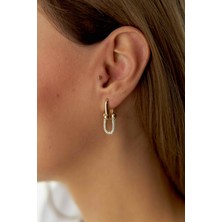 Yavuz Kuyumculuk 14 Ayar Altın Taşlı Mariner Küpe