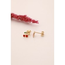 Yavuz Kuyumculuk 14 Ayar Altın Kiraz Top Küpe