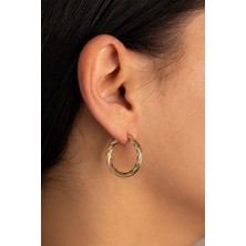 Yavuz Kuyumculuk 14 Ayar Altın Ince Burgu Küpe