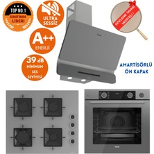 Ferre Fryart&silentart-Steamart Tr Yeni Seri Sessiz Antrasit Ankastre Set (D082-SA+ XE64CPR +SS208)