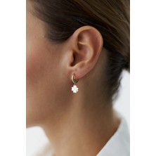 Yavuz Kuyumculuk 14 Ayar Altın Yonca Halka Küpe