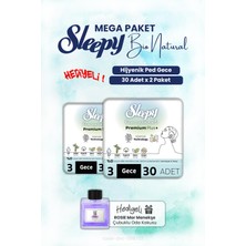 Sleepy Bio Natural Hijyenik Ped Gece 30'lu X2 ve Rosıe Oda Kokusu