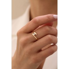 Yavuz Kuyumculuk 14 Ayar Altın Sarmal Tektaş Yüzük