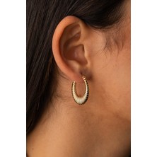 Yavuz Kuyumculuk 14 Ayar Altın Deniz Kabuğu Damla Küpe