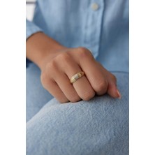 Yavuz Kuyumculuk 14 Ayar Altın Taşlı Vintage Yüzük