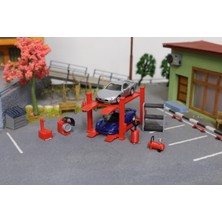 1:64 Model Arabalar Ile Uyumlu Tamirhane Set 7