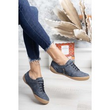 Konfores 2234 Anatomik Tabanlı Kadın Günlük Spor Babet Ayakkabı - NKT02234-LACIVERT-37