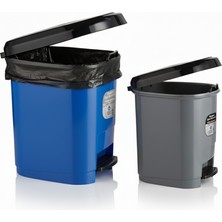 Ark 20 Lt ve 9 Lt Plastik Pedallı Çöp Kovası 2'li Set
