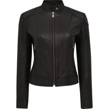 Derimod Prima Kadın Siyah Kısa Deri Ceket 24WGD5245JB