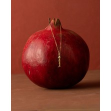 925 Ayar Gümüş Altın Renkli Balık Kılçığı Kolye - Silveria Jewels