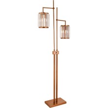 Avonni LM-9142-2E Eskitme Kaplama Lambader E27 Metal Kristal H: 170 cm, WxD: 60x20 cm