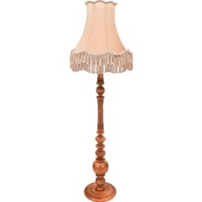 Avonni Avonnı LM-9145-1E Ceviz Boyalı Lambader E27 Ahşap Kumaş 50CM