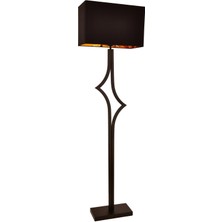 Avonni LM-9148-1BSY Siyah Boya Lambader E27 Metal Kumaş H: 155 cm, WxD: 42x22 cm