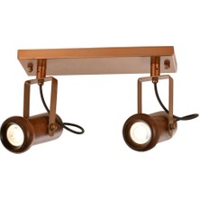 Avonni Avonnı AR-60414-2Y-EX Eskitme Boyalı Modern Avize LED Metal Ahşap 35X25CM