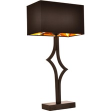 Avonni Avonnı ML-9148-1BSY Siyah Boyalı Masa Lambası E27 Metal Kumaş 30X18CM