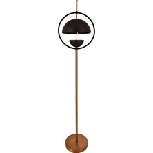 Avonni LM-9139-1BSY Eskitme/Siyah Boya/Kaplama Lambader E27 Metal H: 180 cm, Ø: 30 cm