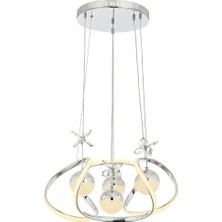 Avonni Avonnı  Krom Kaplama Modern Avize  Metal Cam 40CM