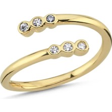 Nisera Jewellery Üç Taş Lucky Minimal Altın Yüzük