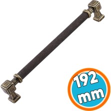 Nzb Mobilya Çekmece Mutfak Dolabı Dolap Modern Kapak Kulpları Desenli Antik Sarı Metal Kulp 192 mm