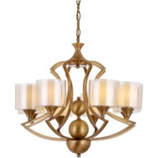 Avonni Avonnı AV-35003-8E Eskitme Kaplama Modern Avize E27 Metal Cam 70CM