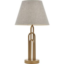 Avonni ML-9134-1EB Eskitme Boya Masa Lambası E27 Metal Kumaş H: 65 cm, Ø: 33 cm