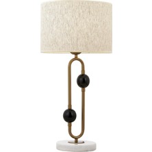 Avonni Avonnı ML-9138-1BSA Eskitme Kaplama Masa Lambası E27 Metal Kumaş 40CM