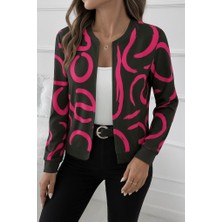 Ulak Handmader Kadın Uzun Kollu Önden Fermuarlı Kısa Şardonlu Dalgıç Ceket