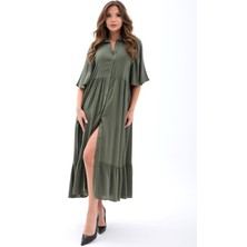 Ulak Handmader 5557 Elbise-Haki