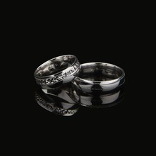 Silvalli 256 - 5 mm Bombe Model Kesme Gümüş Alyans