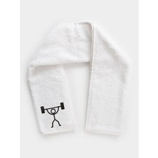 LIWOGY Halter Nakışlı Spor Havlusu / Gym Havlusu / Pamuklu Havlu