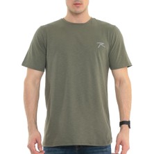 Raru %100 Pamuk T-Shirt Gravıs Haki