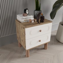 T&B Pera 2 Çekmeceli Komodin - Mdf Kapak