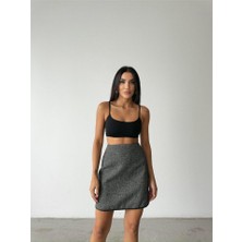 Ulak Handmader Kaşe Kısa Etek - Siyah