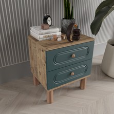 T&B Dova 2 Çekmeceli Komodin - Mdf Kapak