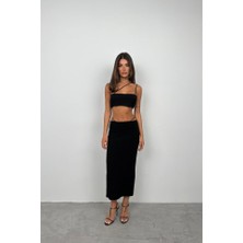 Ulak Handmader Ip Detay Dokulu Maxi Etek