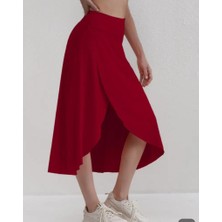 Ulak Handmader Kadın Cep Detay Taytlı Sandy Etek