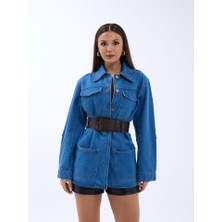 Ulak Handmader 6578 Kot Ceket-Mavi