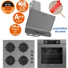 Ferre Fryart&silentart Roma Sessiz Yeni Seri Antrasit Gri Ankastre Set (D082-SA +XE63CPR +CS208-FA)