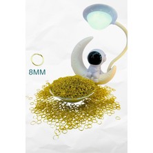 Heraldis 100 Adet 8 mm Altın Renk Takı Halkası - Takı Yapımı Malzemesi Aparat