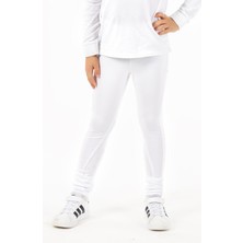 Equeblue Beyaz Çocuk Binici Taytı Kaymaz Silikon Desenli 2025/2026 Kış Koleksiyonu