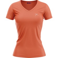 Raru Kadın %100 Pamuk T-Shirt Mulıer Oranj