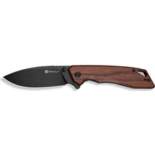 Sencut Stratex Guibourtia Wood Handle Black 9CR18MOV Blade Çakı