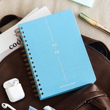 Paperora 2026 A5 Spiralli Keten Haftalık Ajanda 12 Aylık - Bebek Mavi