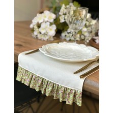 Lumia Home Keten  Fırfırlı Runner 45X50 Ebatında